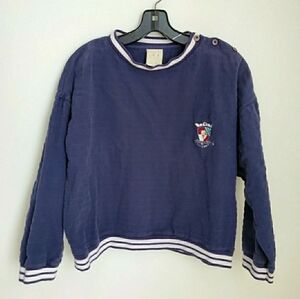 80s 90s Vintage Generra Navy Blue Pullover Sweatshirt